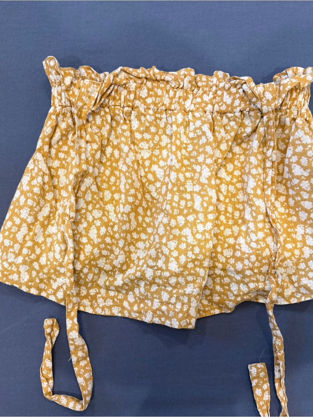 Cotton On Mustard Yellow Floral Crop Top